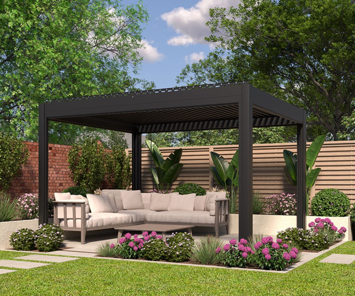 LuxSol Aura Pergola 3m x 3m - Manual Control - LuxSol Living - 25% off, Manual, Single Bay