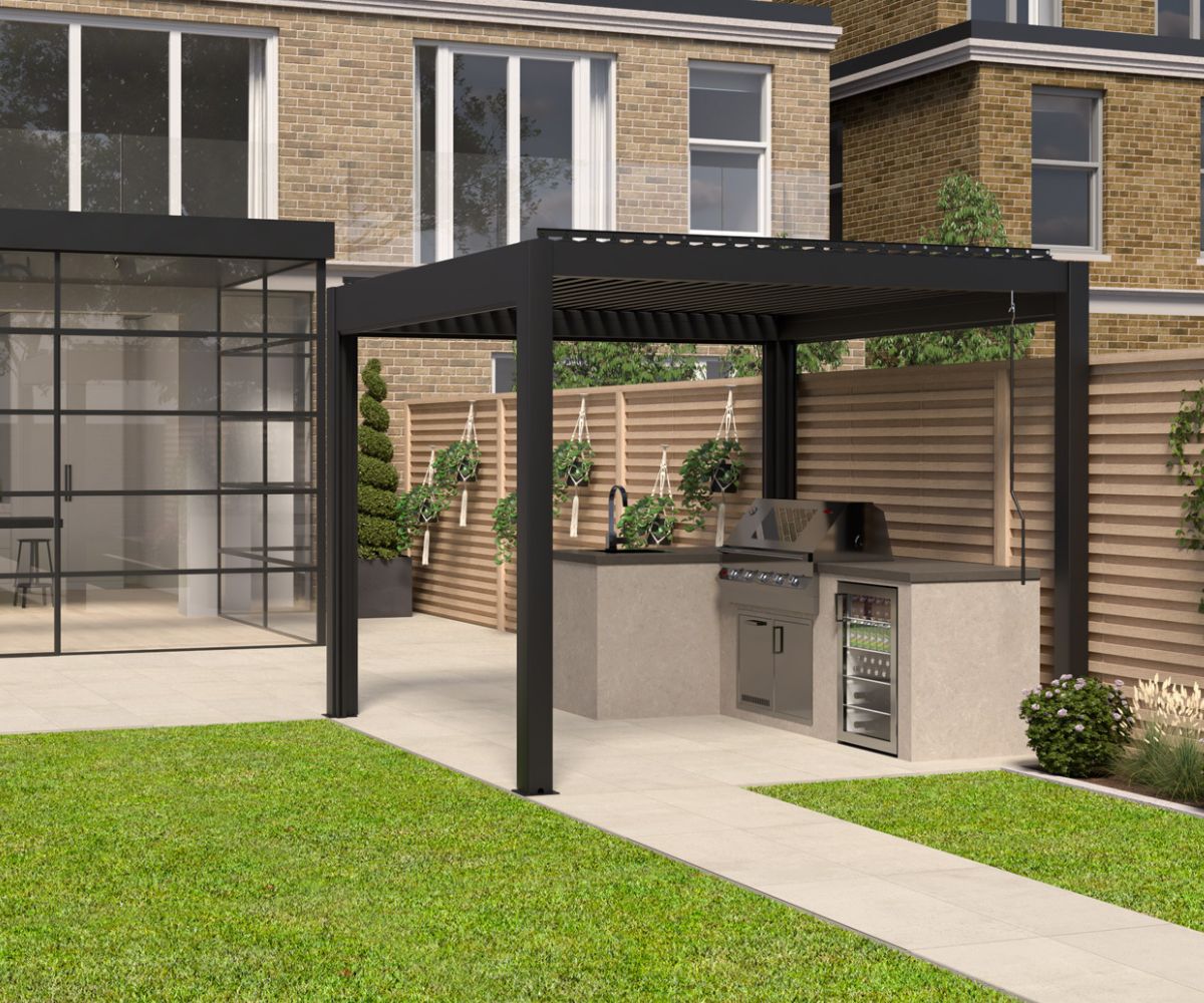 LuxSol Aura Pergola 3m x 3m - Manual Control - LuxSol Living - 25% off, Manual, Single Bay