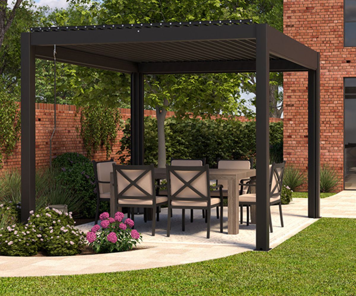 LuxSol Aura Pergola 3m x 3m - Manual Control - LuxSol Living - 25% off, Manual, Single Bay