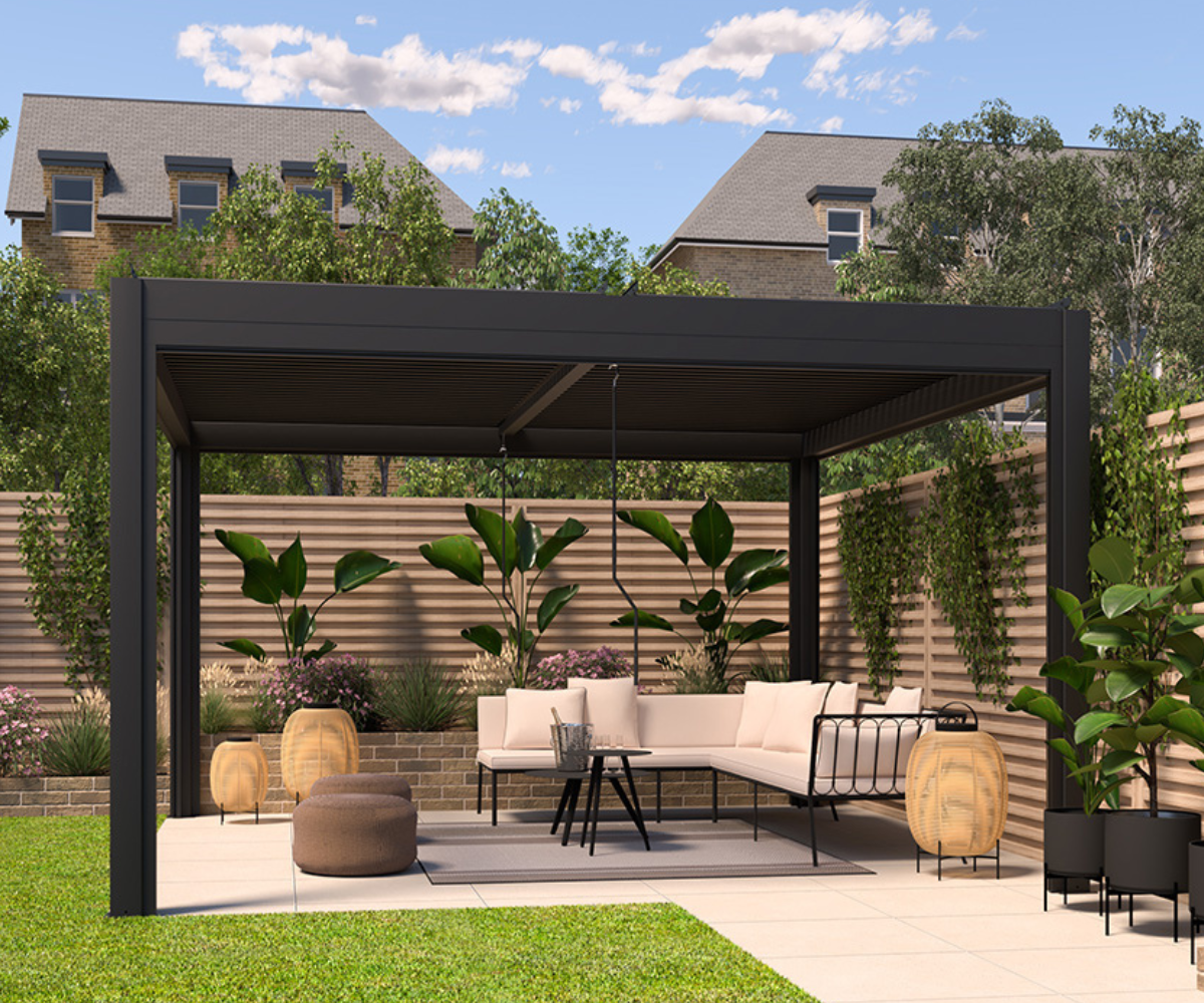 LuxSol Aura Pergola 3m x 3m - Manual Control - LuxSol Living - 25% off, Manual, Single Bay