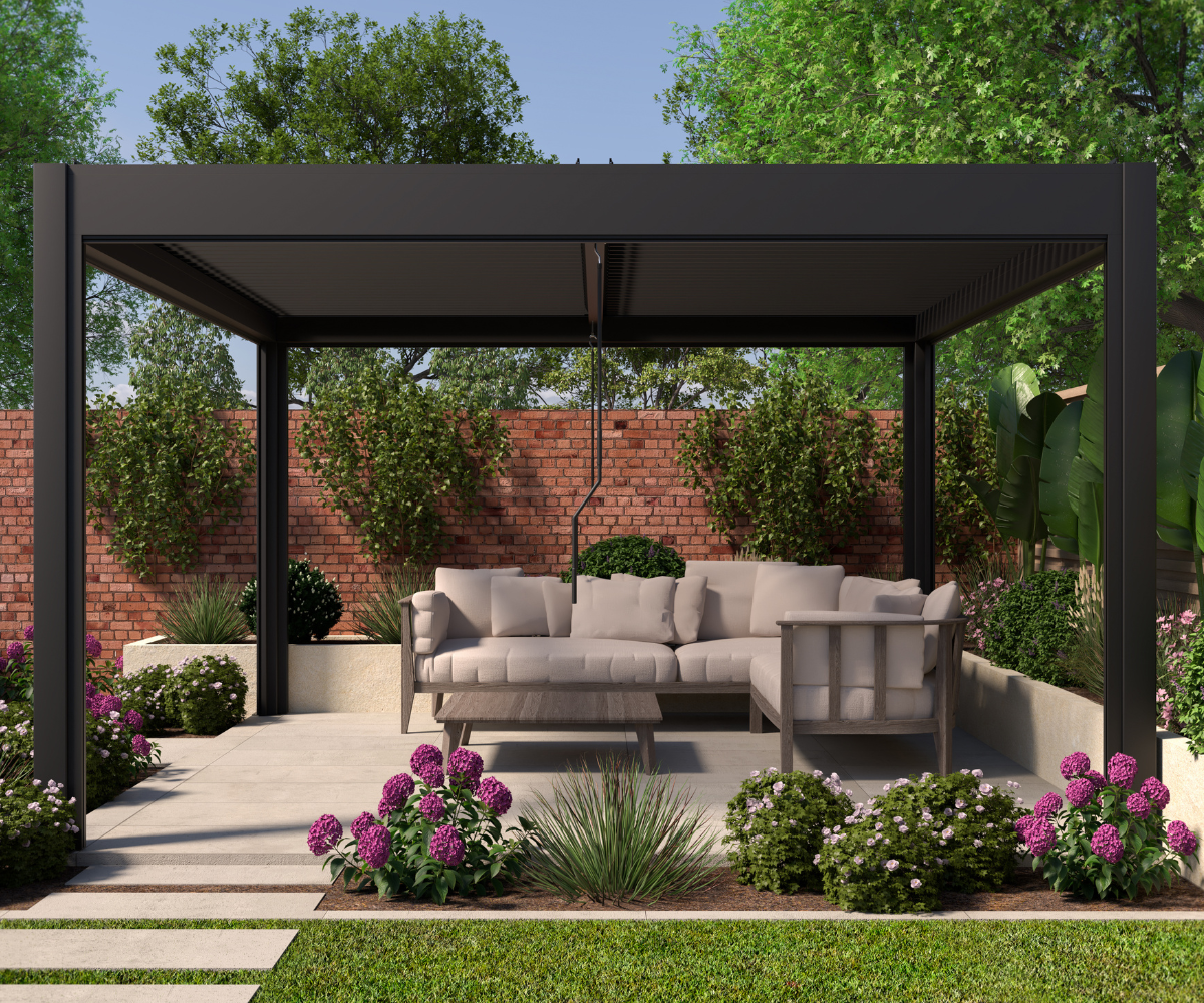 LuxSol Aura Pergola 3m x 3m - Manual Control - LuxSol Living - 25% off, Manual, Single Bay