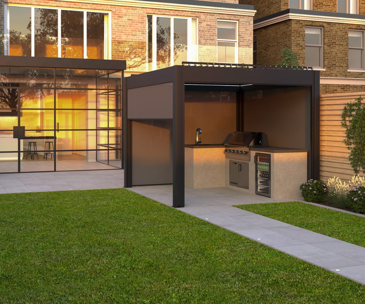 LuxSol Como Pergola 3m x 3m - Electric Control With Integrated Lighting - LuxSol Living - 25% off, Electric, Lighting Included, Single Bay