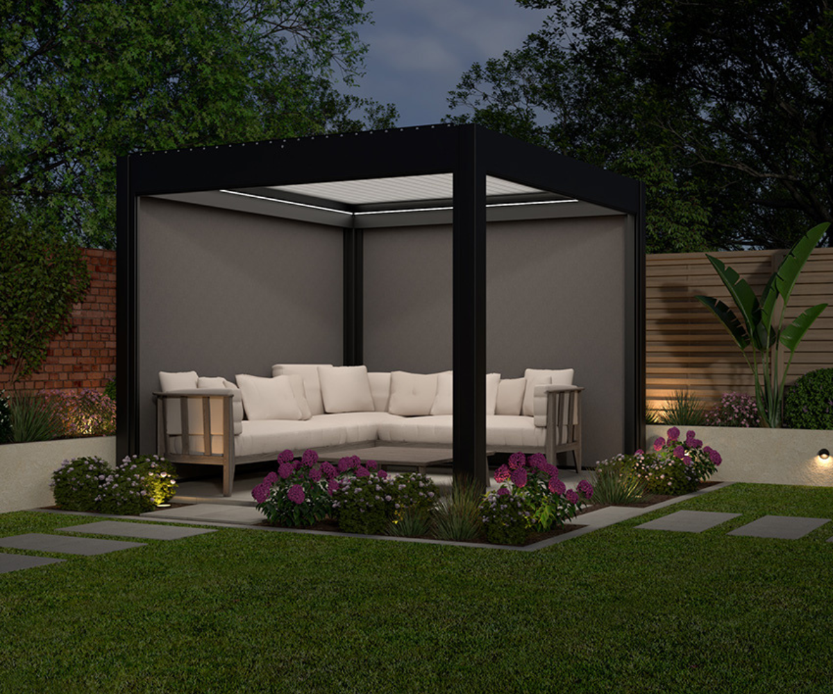 LuxSol Como Pergola 3m x 3m - Electric Control With Integrated Lighting - LuxSol Living - 25% off, Electric, Lighting Included, Single Bay