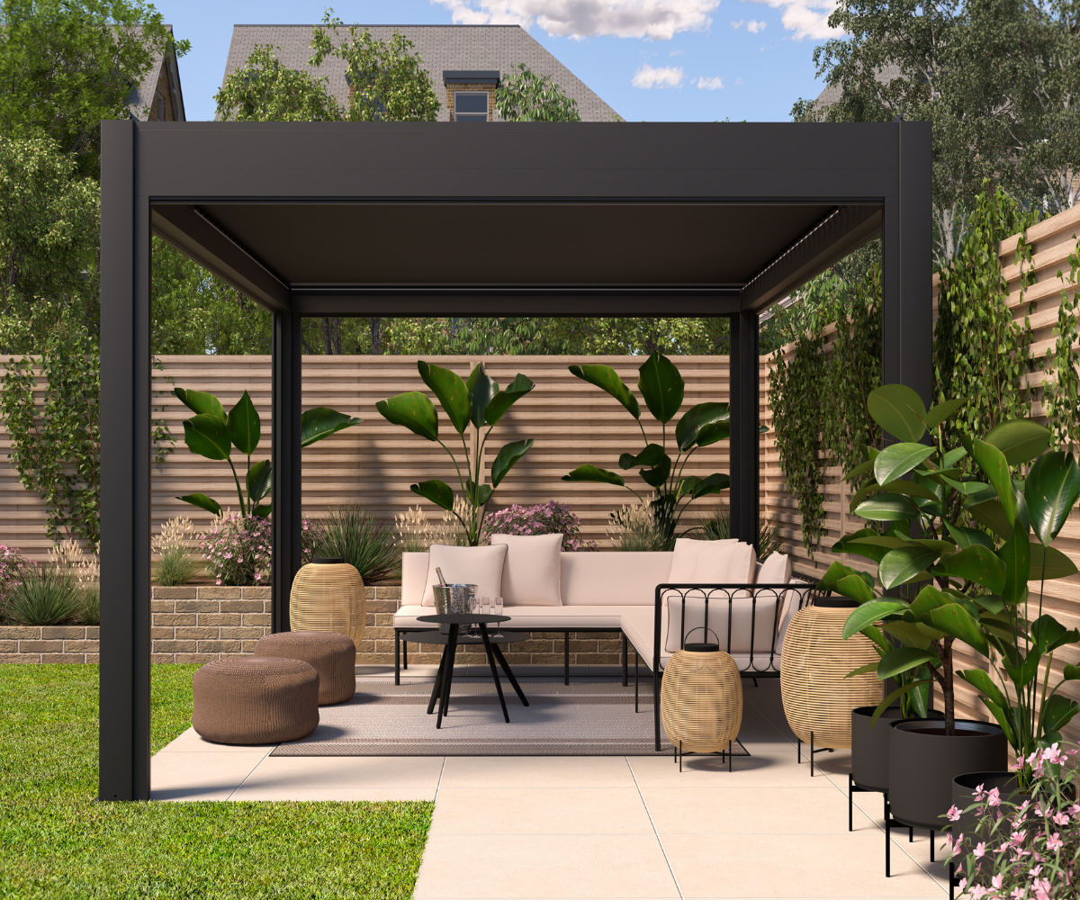 LuxSol Como Pergola 3m x 4m - Electric Control With Integrated Lighting - LuxSol Living - 25% off, Electric, Lighting Included, Single Bay
