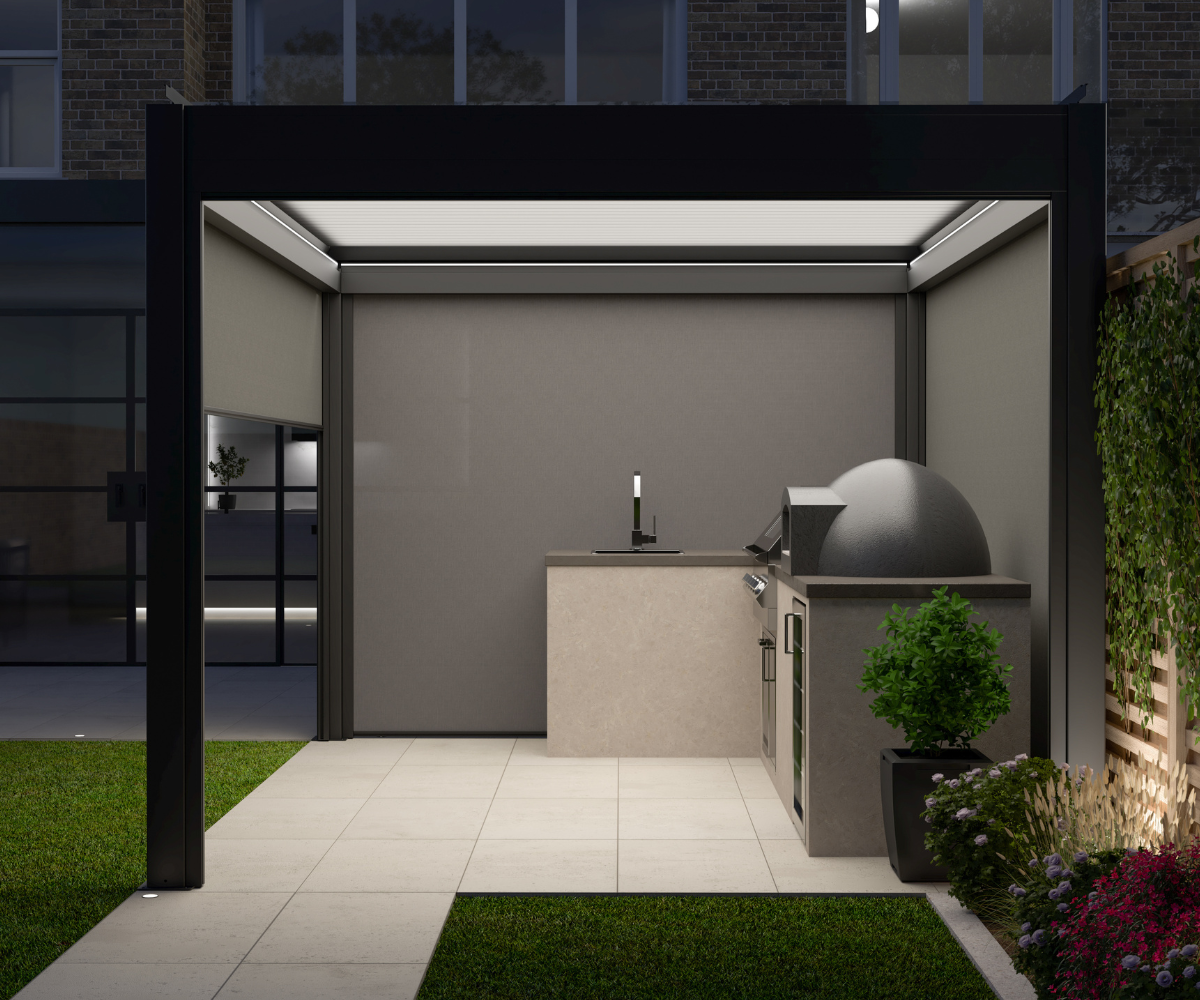 LuxSol Como Pergola 3m x 4m - Electric Control With Integrated Lighting - LuxSol Living - 25% off, Electric, Lighting Included, Single Bay