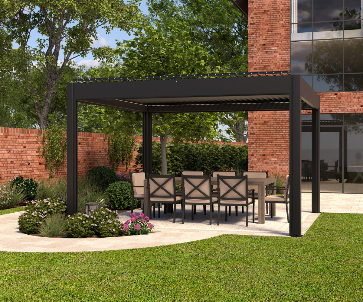 LuxSol Como Pergola 3m x 4m - Electric Control With Integrated Lighting - LuxSol Living - 25% off, Electric, Lighting Included, Single Bay