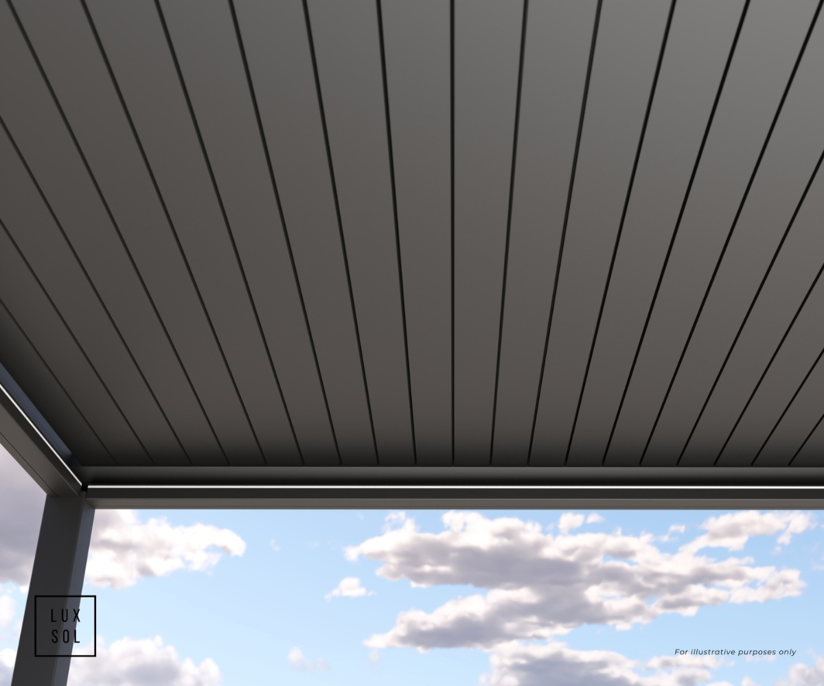 LuxSol Como Pergola 3m x 3m - Electric Control With Integrated Lighting - LuxSol Living - 25% off, Electric, Lighting Included, Single Bay