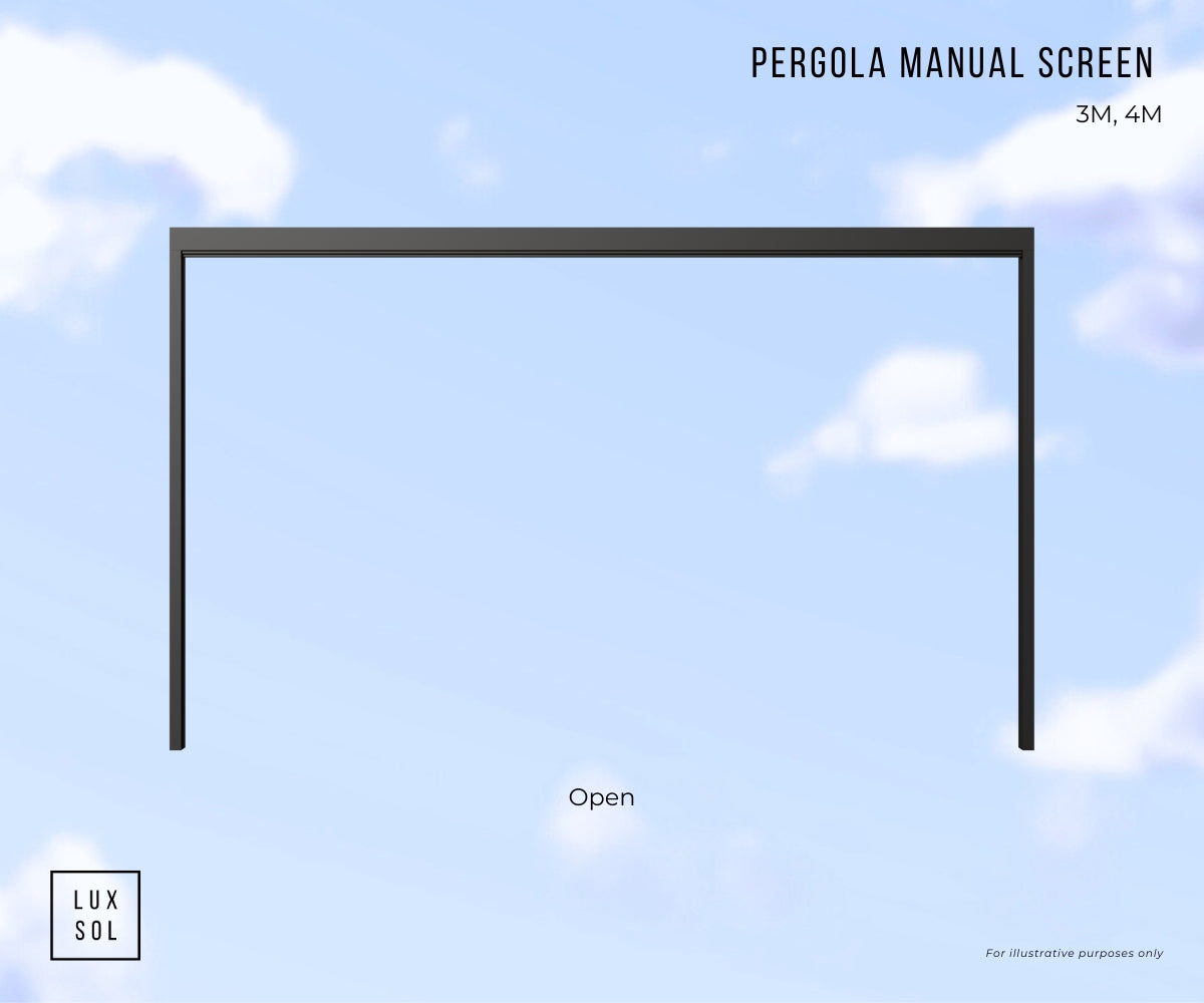 Pergola Manual Screen - 3m