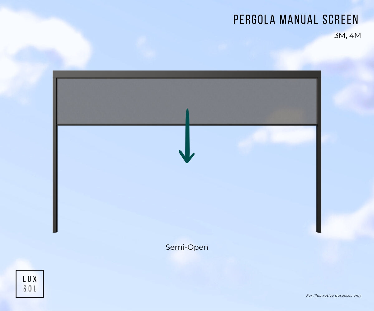 Pergola Manual Screen - 4m