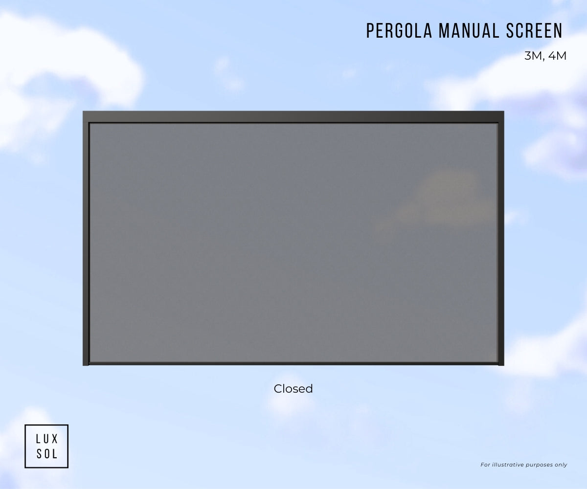 Pergola Manual Screen - 3m