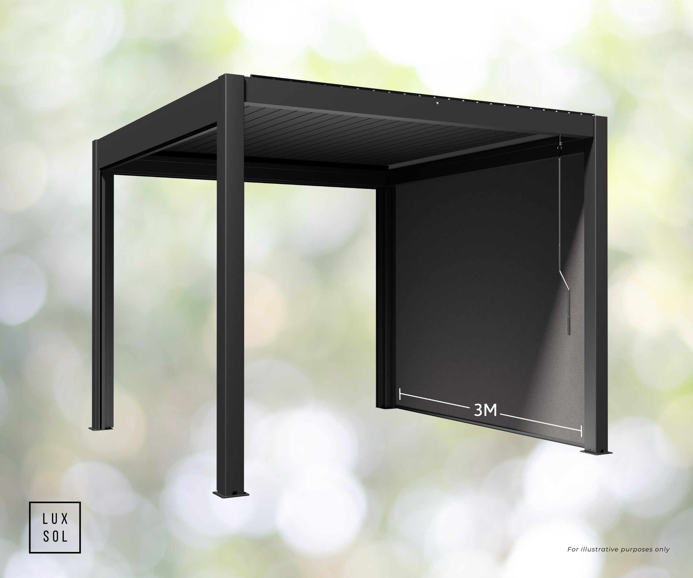 Pergola Side Screen - 3m - LX03 - LuxSol Living - Accessories