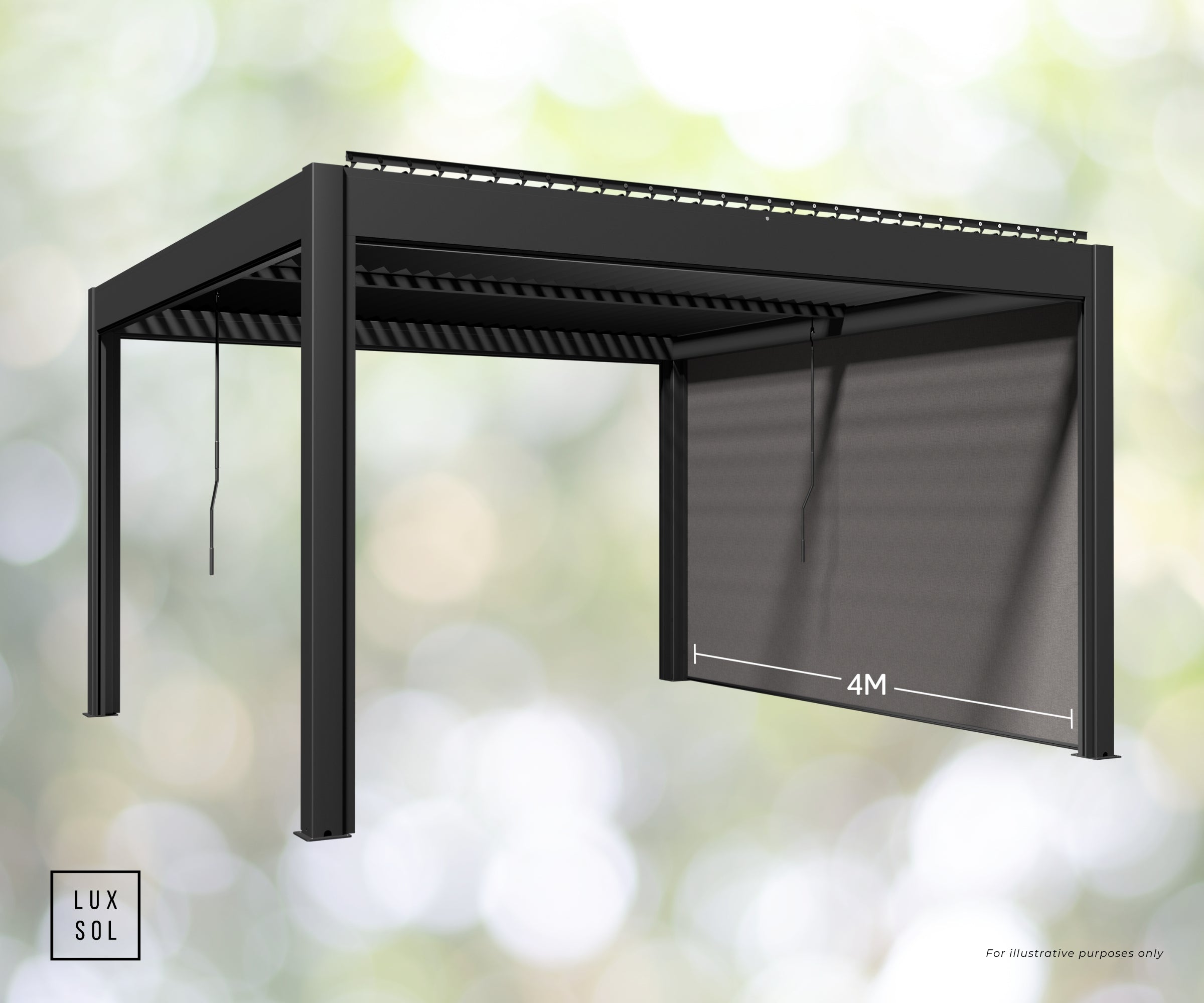 Pergola Side Screen - 4m - LX02 - LuxSol Living - Accessories