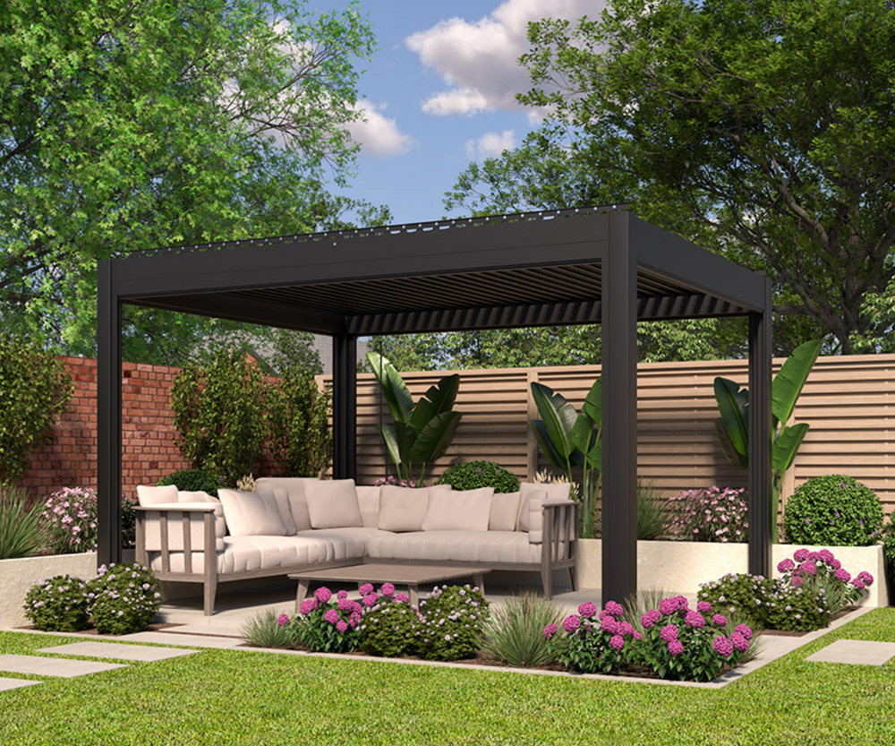 LuxSol Aura Pergola 3m x 3m - Manual Control