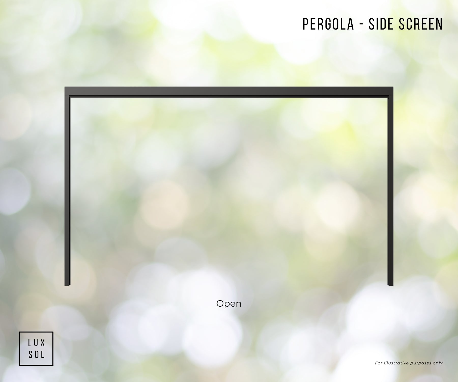 Pergola Side Screen - 4m - LX02
