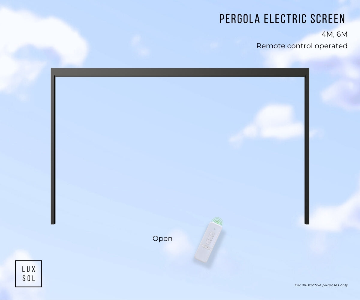 Pergola Electric Screen - 4m