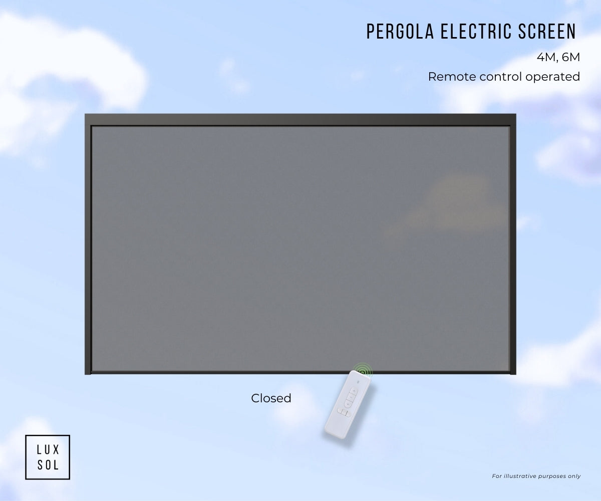 Pergola Electric Screen - 4m