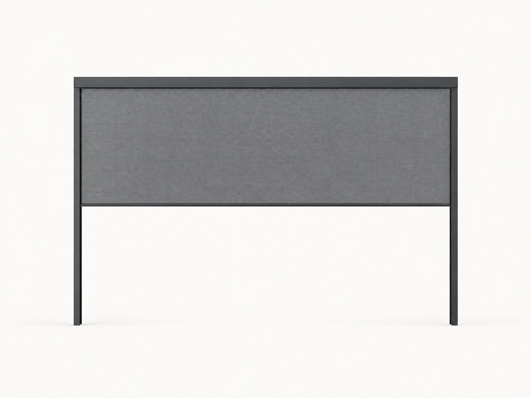 Studio illustration of the anthracite manual pergola screen, half lowered · Pergola Manual Screen - 4m